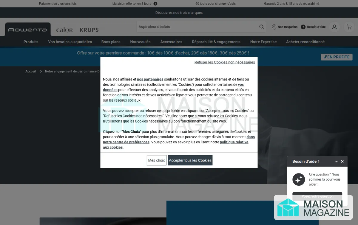 Capture : Notre engagement de performance Durable - Rowenta